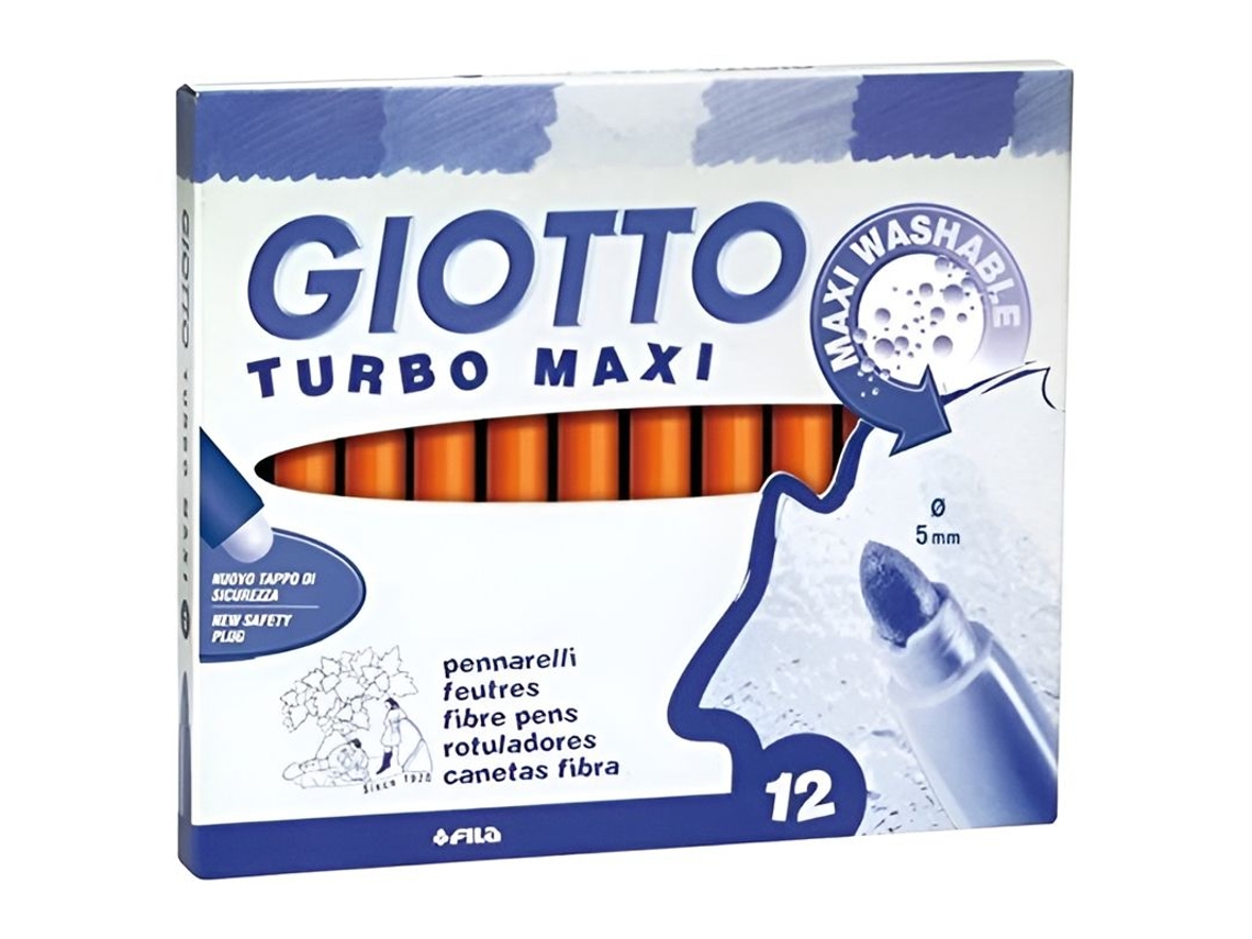 GIOTTO Rotulador Turbo-Maxi - Naranja - 12 Uds.