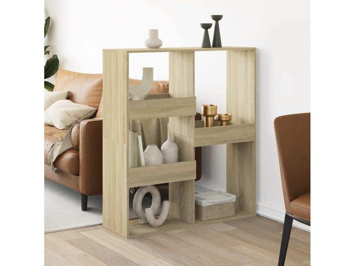 Biombo Divisor | Biombo Separador | Separador De Ambientes Madera Roble Sonoma 100x33x115 Cm