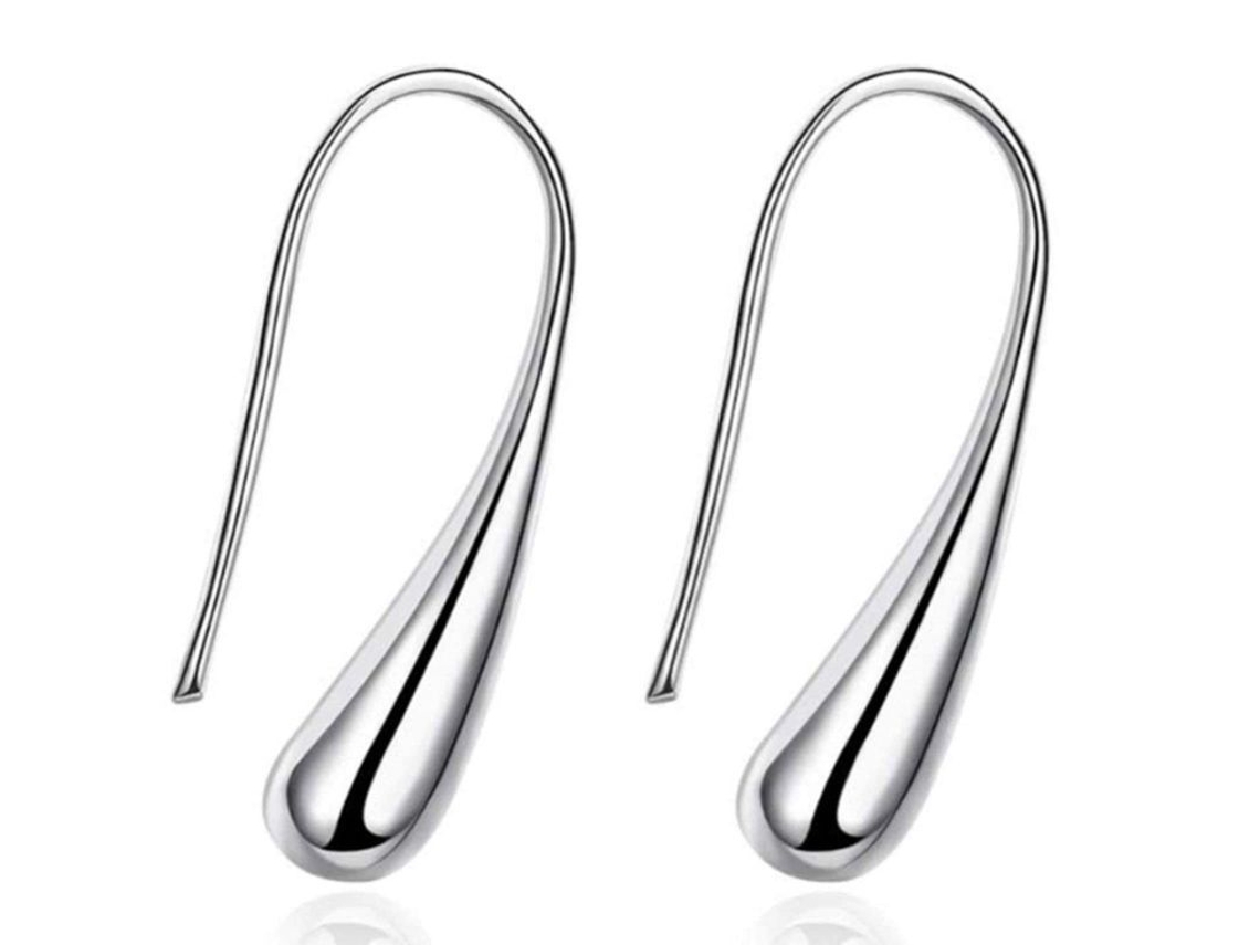 2026-aretes De Prata Esterlina 925 De Pingentes Com Pingente Longo 2,8cm Resistente À Oxidação