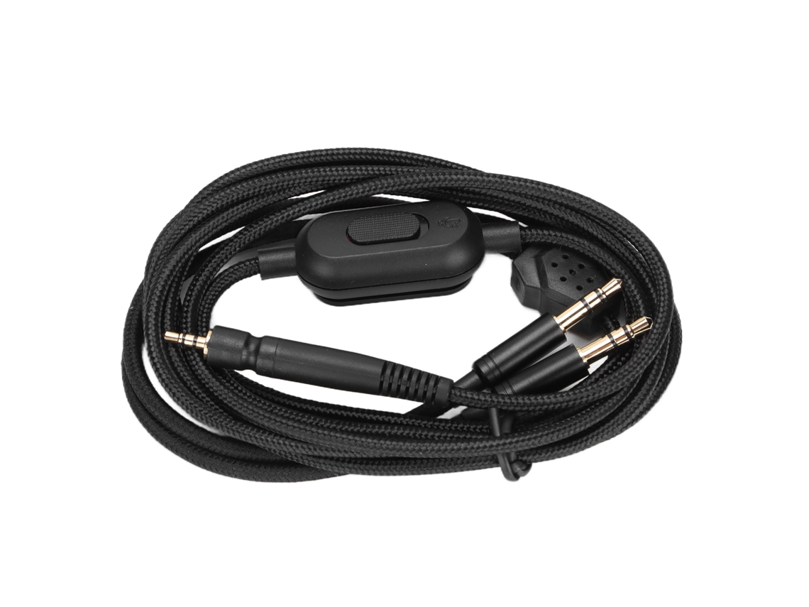 Cabo De Áudio Para Fones Steelseries Pc373d Gsp350 Gsp500 Gsp600 G4me One Zero Com Controle De Volume 2m