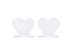 Servilletero de acrílico transparente con forma de corazón (2 unidades)