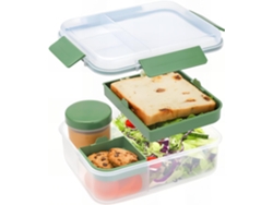 Almoço Para Adultos 1600 Ml - Almoço Para Crianças Com Compartimentos Separados E À Prova De Vazamento - Verde