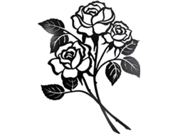 Exqiour Placa De Pared Metálica Con Rosa Negra - Elegante Escultura Para El Hogar