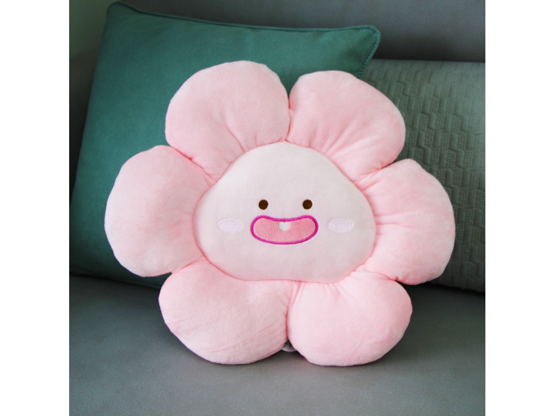 Juego de cojines de lona rosa claro con estampado floral suave multiusos para el hogar y el taller.