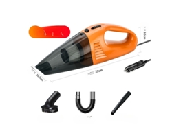 Aspiradora de mano para coche Yizhood con potente succión y una amplia variedad de accesorios naranja