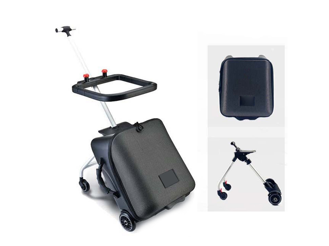 Maleta De 20 Pulgadas Con Ruedas, Capacidad De 80 Kg, Con Múltiples Capas, Desmontable, Con Asiento Para Niños, Para Viajes De Negocios