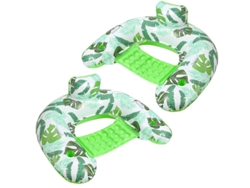 Set De 2 Sillones Inflables Para Piscina, Con Portavasos Y Asas. Ideal Para Fiestas Acuáticas, Lagos Y Ríos.
