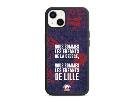 Funda Móvil Oficial Lille Fc para iPhone 13 PHONECASES3D Piel Sintética Negro