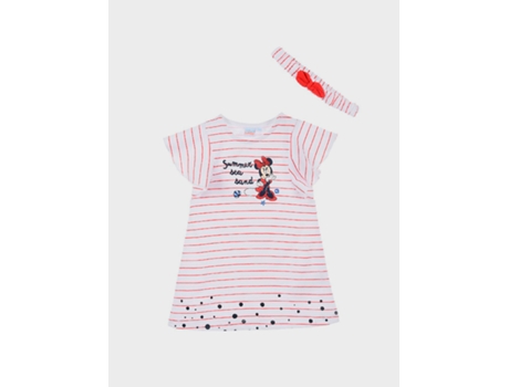 MINNIE Conjunto Bebé Vestido Lazo Pelo