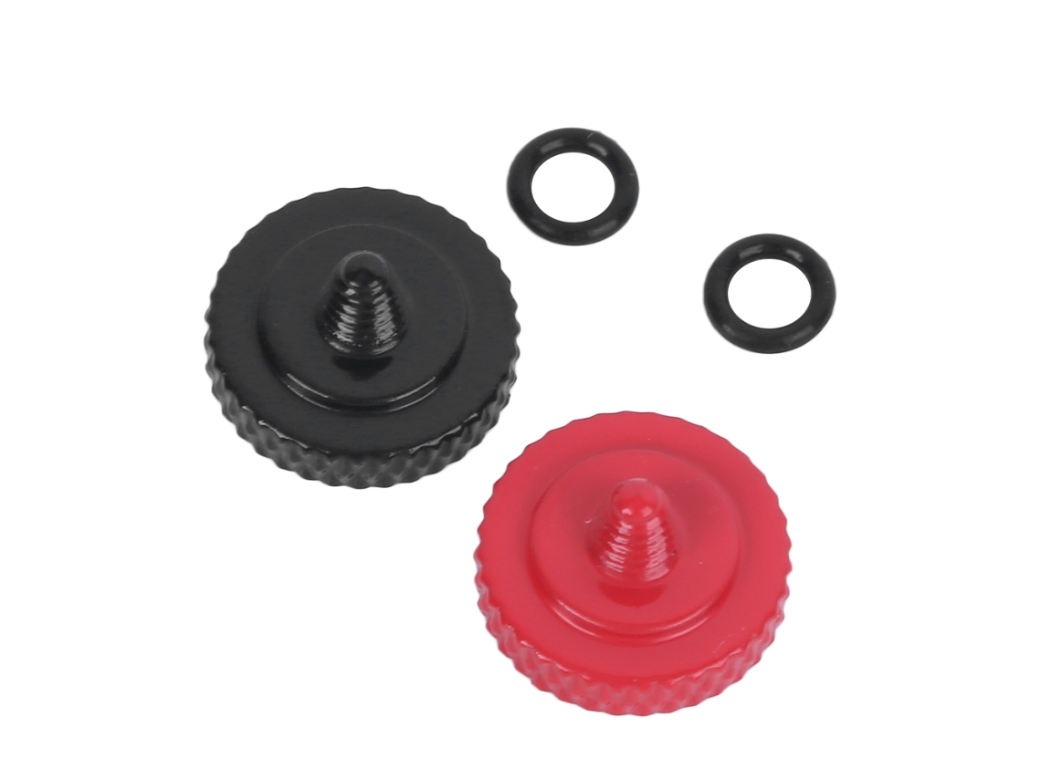 NEVEANCE Botón de Disparo para Cámaras Fuji X Series con Anillo de Goma, Pintura Negra y Roja, Todo en Metal