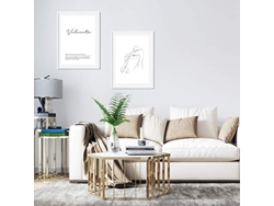 Set de 2 Cuadros NACNIC Lineas Femeninas y Palabras (A3)