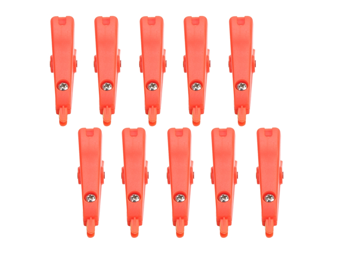 Pinza Cocodrilo Prueba Positivo Negativo 2 Polos Aislado Oro 25mm 10pcs
