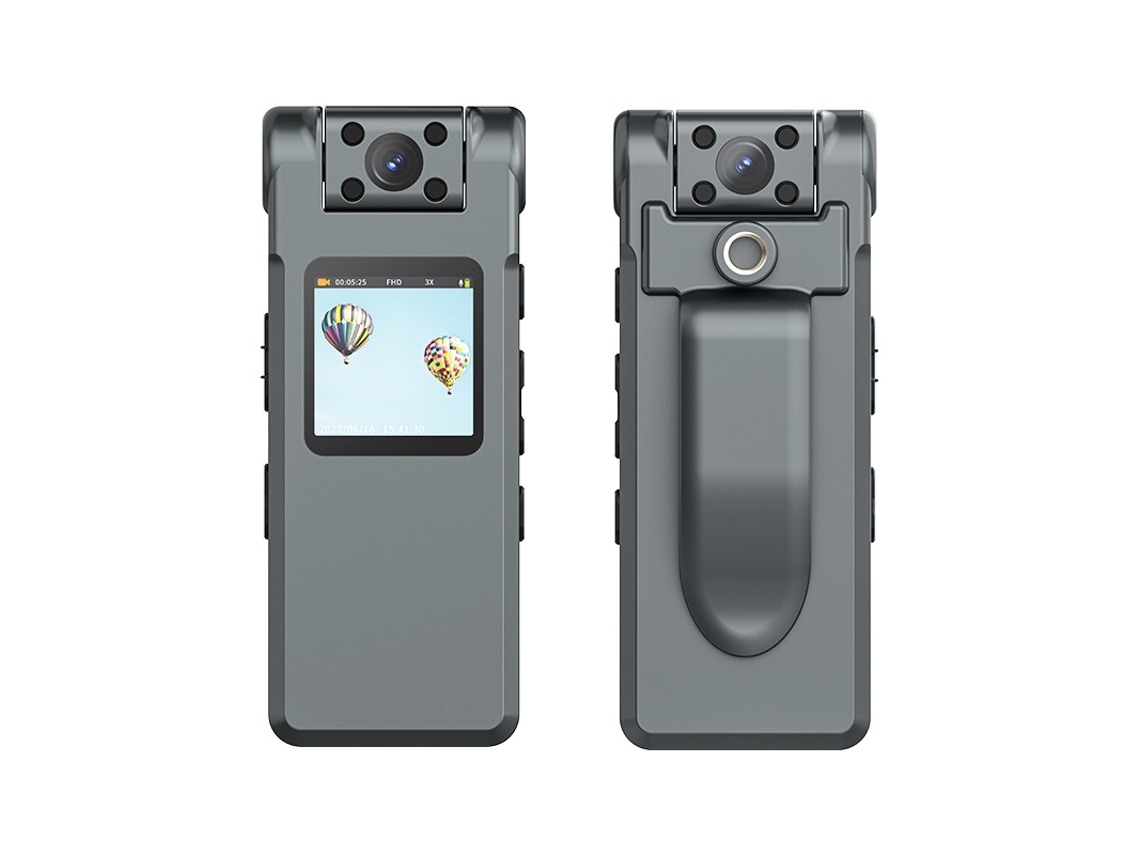 Grabadora De Vídeo Chronus 3 En 1 Con Clip Magnético Y Audio (18 H, Negra, 128 Gb)