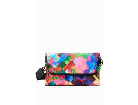 Bolsa de ombro DESIGUAL Bandolera Mediana Flores para Mujer (Multicolor)