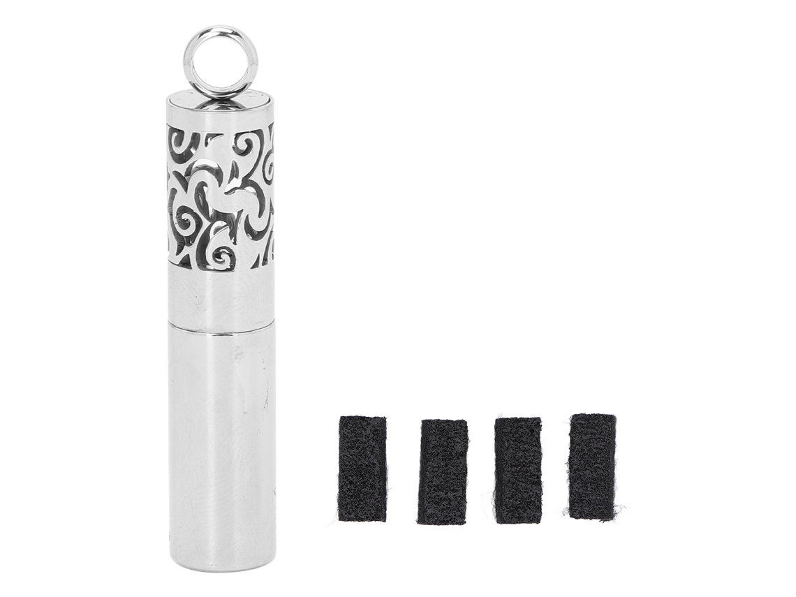 Difusor de aceites esenciales colgante, cilindro de acero inoxidable, contenedor Hueco para aromaterapia.