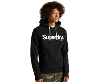 Sudadera SUPERDRY Algodón Hombre (M - Negro)