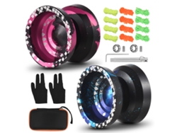 Vlrla-2pcs Yoyoball Profesional De Aleación De Aluminio Responsivo Con Rodamiento No Responsivo Para Profesionales Y Principiantes