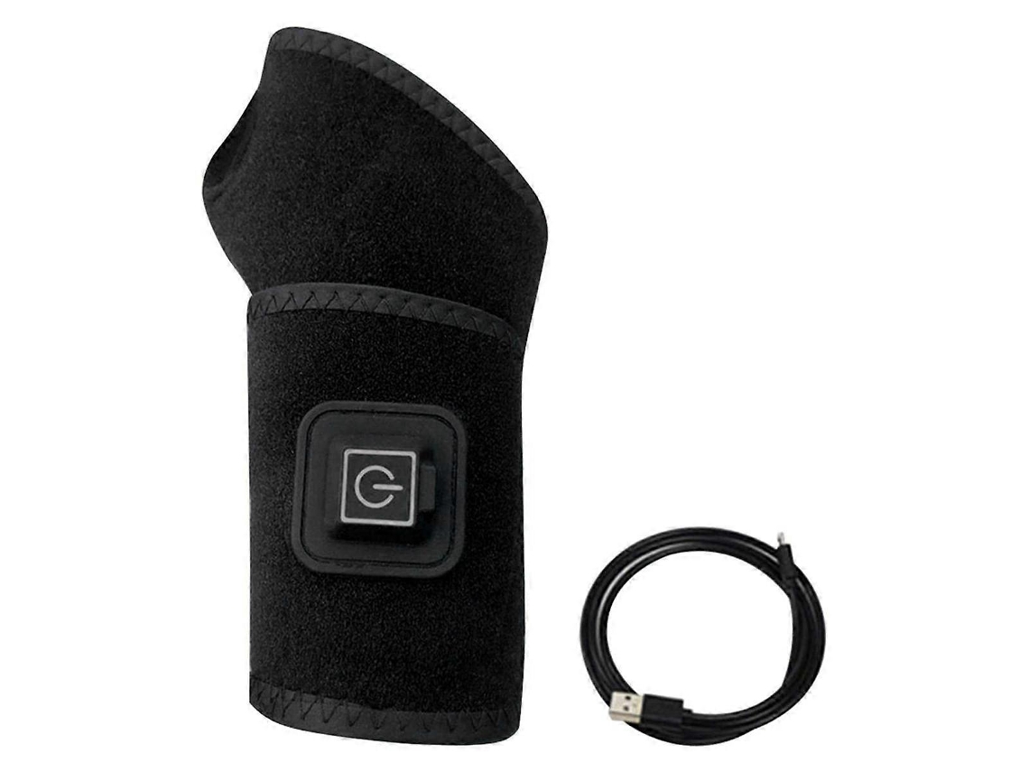 Faja Calefactora Para Muñeca Con Soporte Estable Alivia Dolores Artritis Tendinitis Y Esguinces Usb Negro