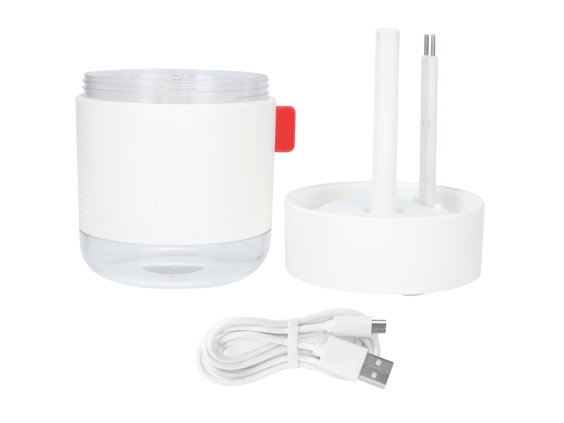 Humidificador de aire portátil de escritorio Mdug 500, alimentación USB, con luz ambiental, blanco