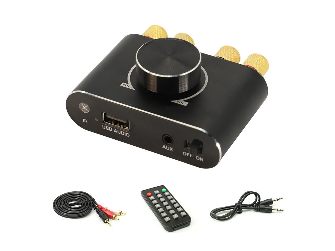 Placa Amplificador Estéreo X15h 15w 12/24v Con Bt Aux Usb Control App Y Mando A Distancia