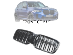 Rejilla frontal, plástico ABS, fácil instalación, negro brillante, ajuste preciso, compatible con modelos restyling originales.