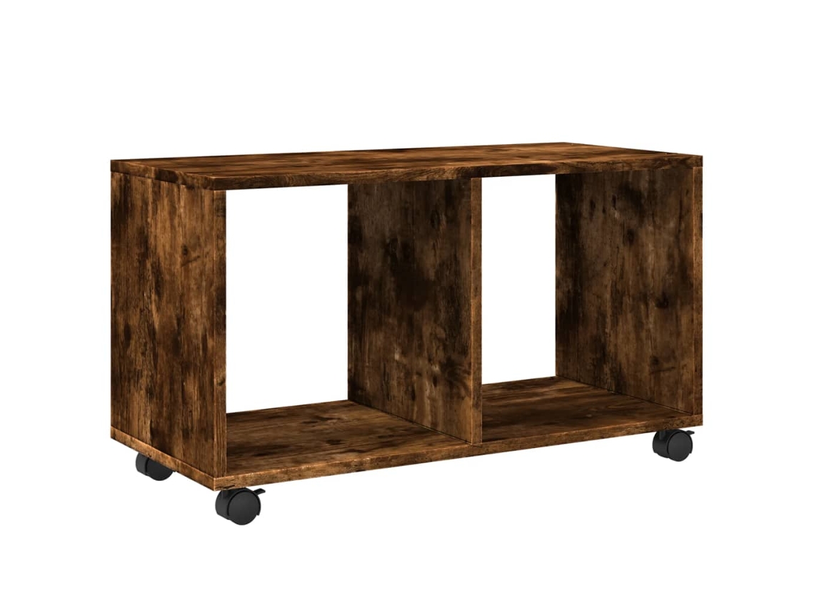 Maison Exclusive - Armario Con Ruedas Madera Ingeniería Roble Ahumado 72x33x42,5cm