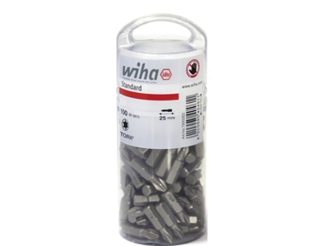 WIHA Juego de bits Standard de 25 mm TORX® (T27) de 50 unid., de 1/4" en envase grande (29544)