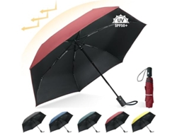 Paraguas portátil de viaje con cierre automático, protección UV, bolsillo, ultraligero, UPF 50+, unisex, multifuncional para uso doméstico STELASPLEN