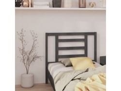 Cabecero De Cama Madera Maciza De Pino Gris 96x4x100 Cm