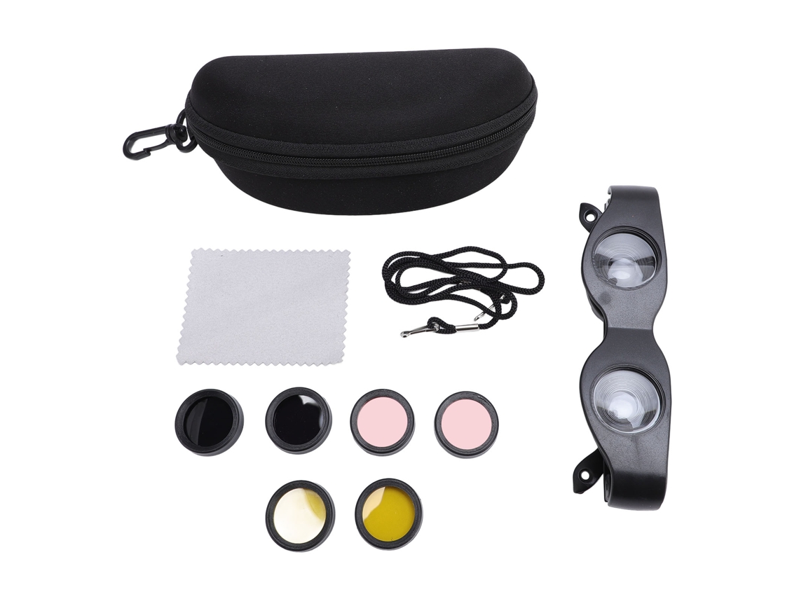 Gafas Binoculares 3x Lente Hd Con 3 Filtros De Color Enfoque Ajustable Para Pesca Observación De Aves Deportes Conciertos Ópera Tv Turismo