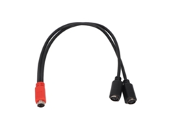 Cable Mini Din De 6 Pines Macho A 2 Mini Din De 6 Pines Hembra, Conector Rojo Y Negro, Divisor En Y Mini Din De 6