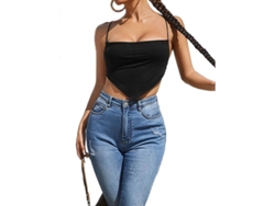 2026-top Cami Crop Sin Mangas De Tira Cruzada Para Mujer, Ideal Para Compras Y Uso Diario