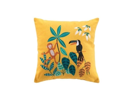 Cojín Infantil Jungle Story 40X40Cm Amarillo Precio Paris DOUCEUR D'INTERIEUR