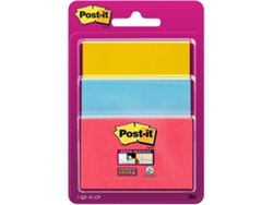 Pack de 3 Blocs de Notas Adhesivas POST-IT 340506 (Multicolor - 45 Hojas)