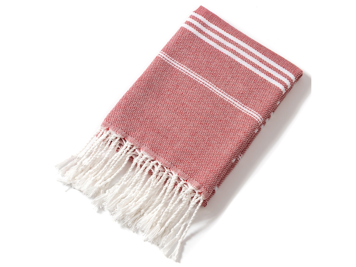 Toallas De Baño Absorbentes De Terciopelo Turco Natural Con Borlas Y Temática Navideña (rojas), Juego De 3 Piezas