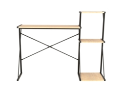 Escritorio | Mesa | Escritorio con estante 116x50x93 cm Negro y roble