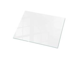 Espejo de sobremesa rectangular de cristal (80 x 60 cm - Blanco liso - Blanco)