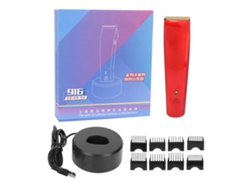 2026-Inalámbrica Profesional Máquina de corte de pelo eléctrica de acero inoxidable Kit de recorte y corte para hombres Rojo