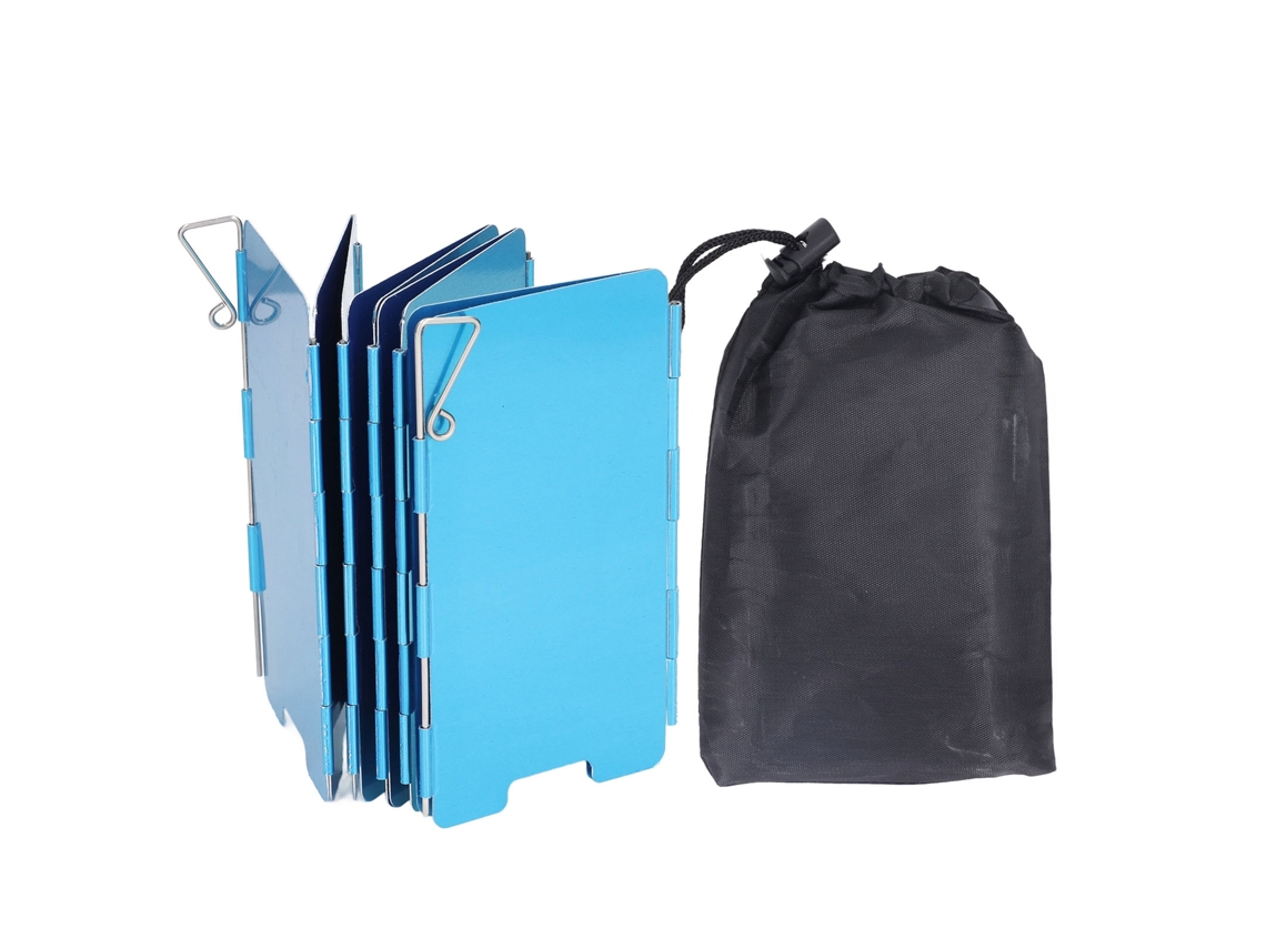 Pared Cortavientos Plegable Para Estufa De Camping Con 9 Placas De Aluminio Para Camping, Picnics Y Senderismo.
