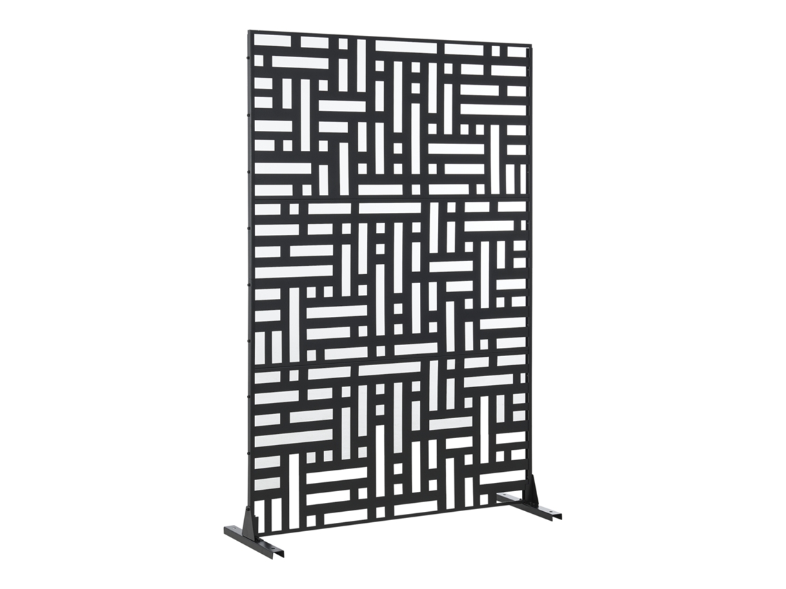 Tabique Bernalda con diseño atractivo acero 180x120x40cm - Negro CASA.PRO