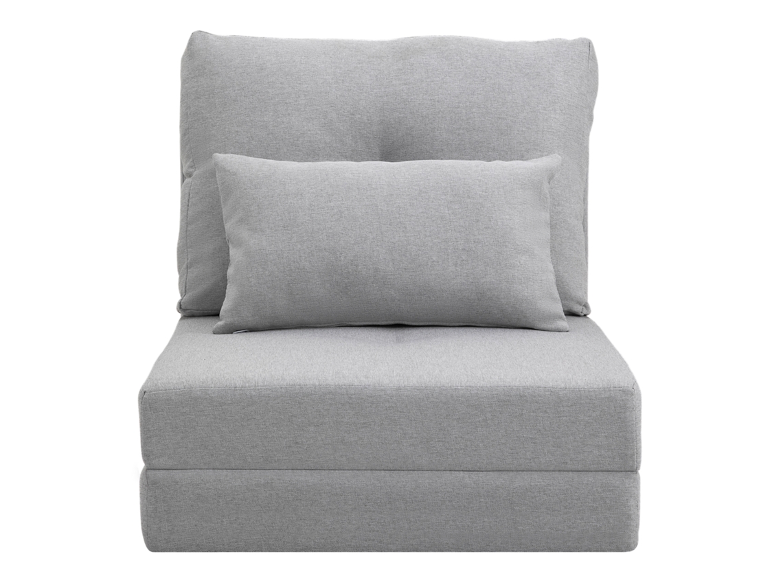 Cadeira De Piso, Colchão Dobrável, Tapete De Descanso, Design 2 Em 1, Almofada Removível, 60 X 80 X 56 Cm, Cinza