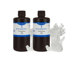 Resina para impresoras 3D, lavable con agua, compatible con impresoras LCD, 2 kg de resina transparente al agua.