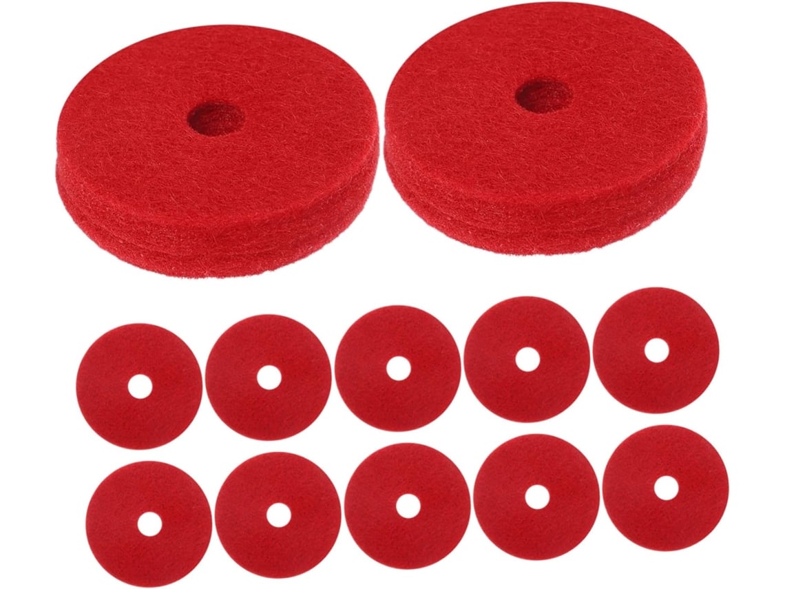 Almohadillas De Fieltro De 12 Piezas Para Baterías, Arandelas Antivibración De Doble Capa, 3,6 X 1 Cm, Rojas
