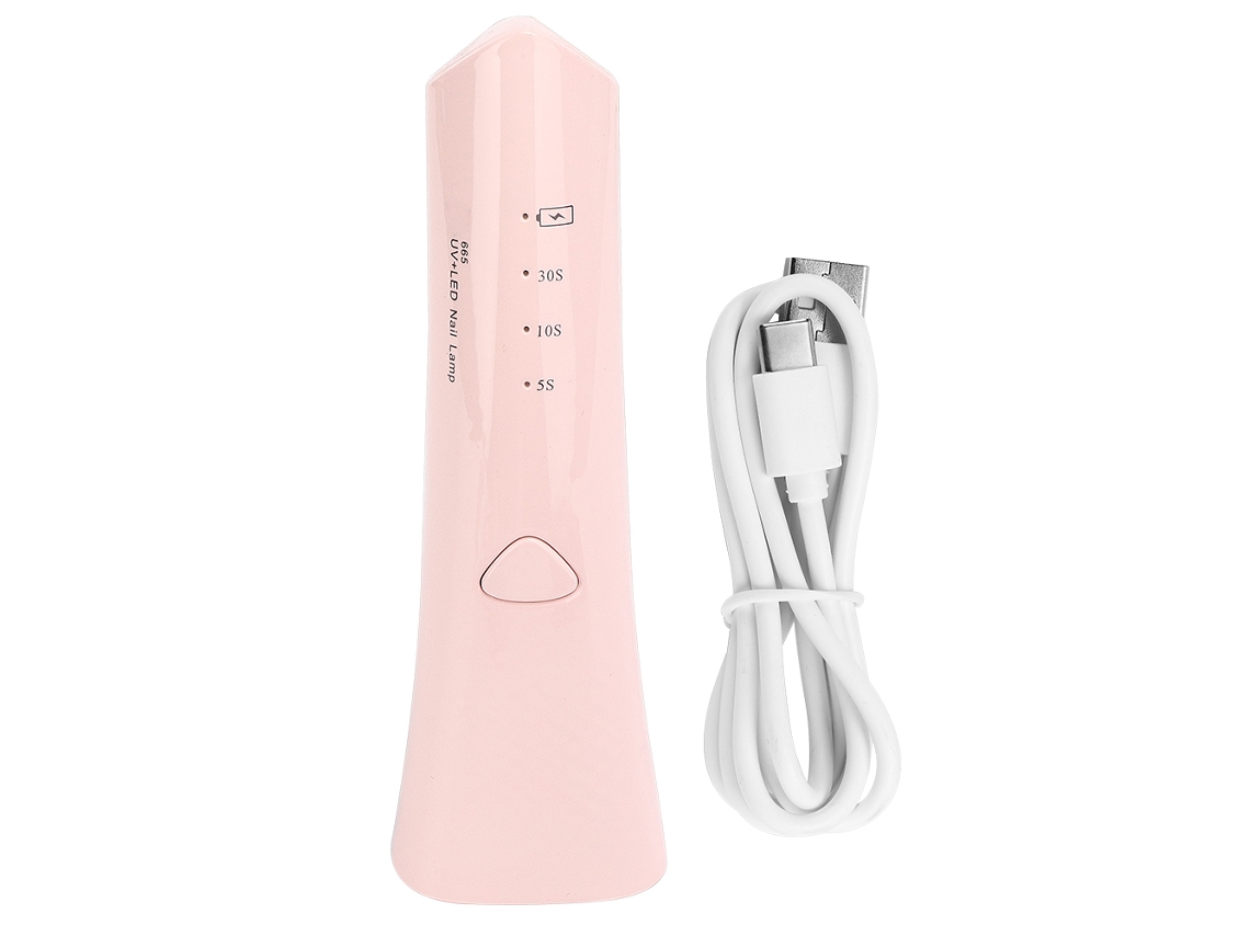 Rebe-lâmpada De Unhas Portátil Secador De Esmalte Uv Para Manicura Máquina Multifuncional Detectora De Dinheiro Rosa