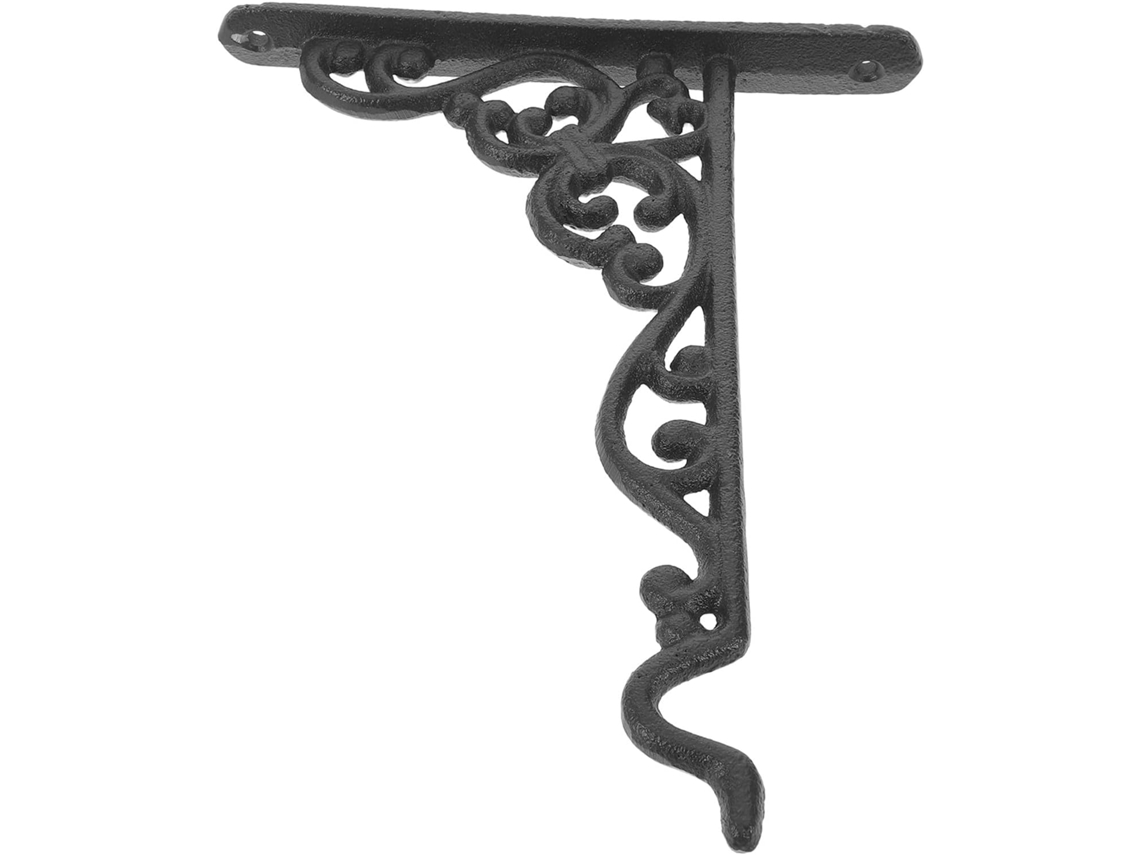 Inoomp 1 Juego De Ganchos Colgantes De Hierro Fundido Para Plantas Con Tuercas Y Tornillos, Soportes De Pared De Metal