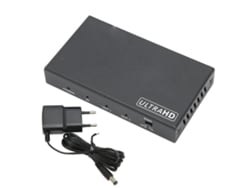 Divisor De Interfaz Multimedia Hd, 1 Entrada, 2 Salidas, 4kx2k, 60 Hz, 18 Gbps, Adaptador De Enchufe Europeo.