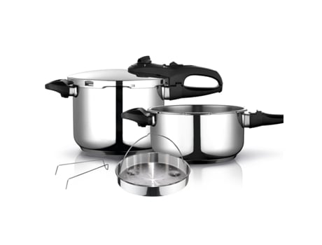 Olla de Presión FAGOR 6 + 4L (17 cm, 12 cm - Acero Inoxidable - Plata)