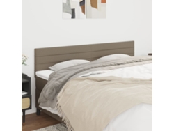 Cabeceros 2 Unidades De Tela Gris Taupe 90x5x78/88 Cm