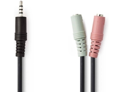 Cable de Audio NEDIS (2 m - Negro)
