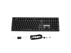 Teclado Mecânico 108 Teclas Switch Marrom Rgb Com Conexão 2.4g Wireless Bt3.0 5.0 E Type C Wired